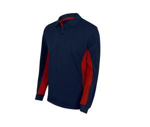 VELILLA V5514 - POLO BICOLORE MANCHES LONGUES Navy / Red