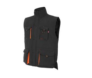 VELILLA V5902 - GILET MATELASSÉ BICOLORE MULTI-POCHES Black / Orange