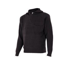 VELILLA VL101 - PULL ÉPAIS COL MONTANT Black