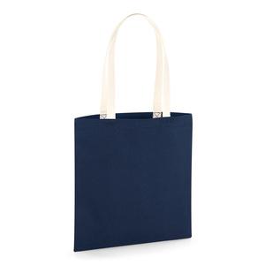 WESTFORD MILL W801C - Sac organique en cotton canvas avec anses contrastées French Navy / Natural