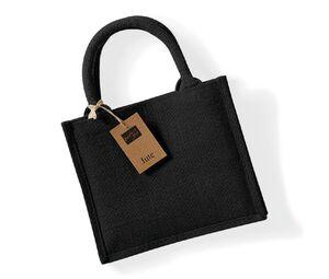 Westford Mill WM412 - Petit Sac en Toile de Jute Black / Black