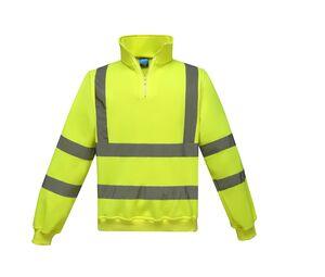 YOKO YKK06 - Sweat col zippé haute visibilité Hi Vis Orange