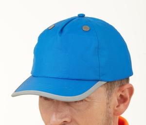 YOKO YKTFC1 - Casquette casque haute visibilité Bleu Royal