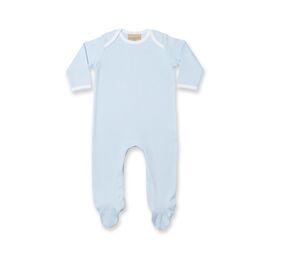 Larkwood LW053 - Pyjama Bébé Contrasté Manche Longue Bleu Pâle
