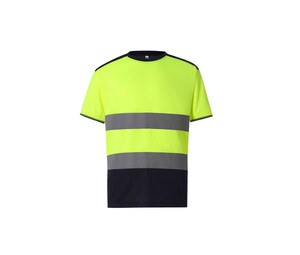 YOKO YK400 - Tee-shirt bicolore Hi Vis Yellow/Navy