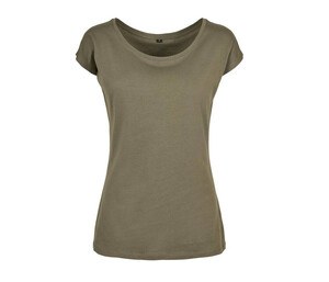 BUILD YOUR BRAND BYB013 - Tee-shirt encolure large Olive